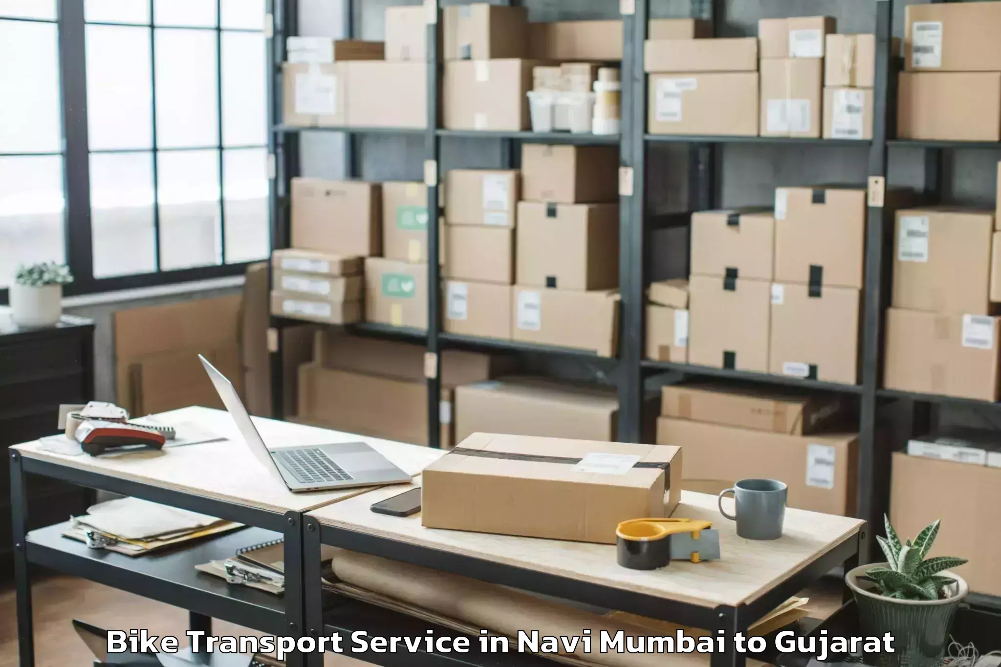 Reliable Navi Mumbai to Mundra Bike Transport